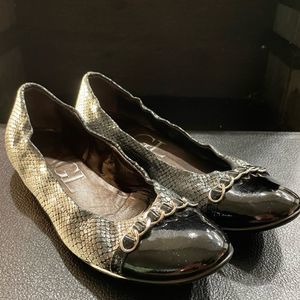 AGL ATTILIO GUISTI LEOMBRUNI Forest Green Ballet Flats 38 EU 8  US ITALY made